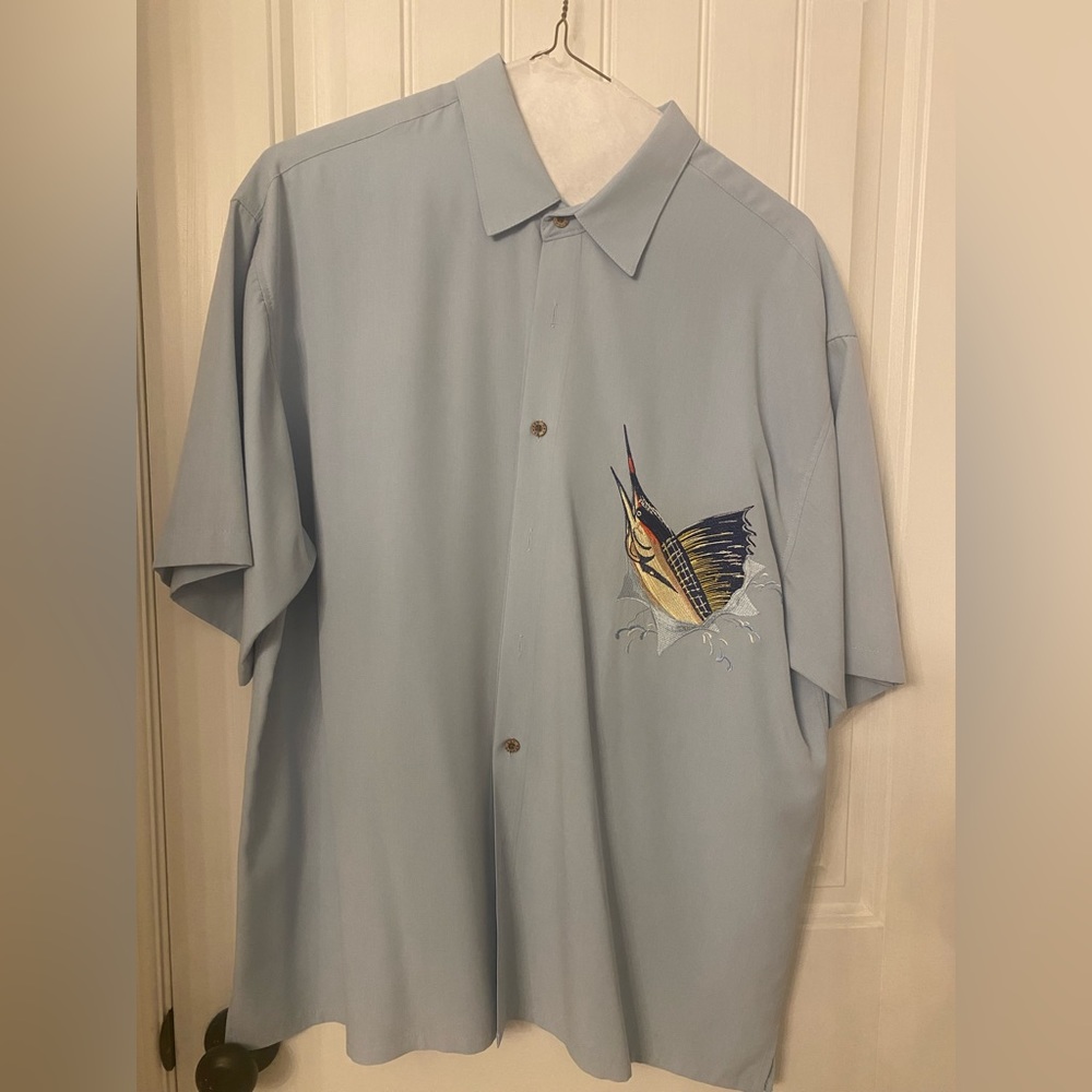 Bamboo Cay, Mens casual short sleeve shirt XL